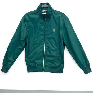 Breshka Women's‎ Green Long Sleeve Full Zip Stand-Up Collar Windbreaker Medium